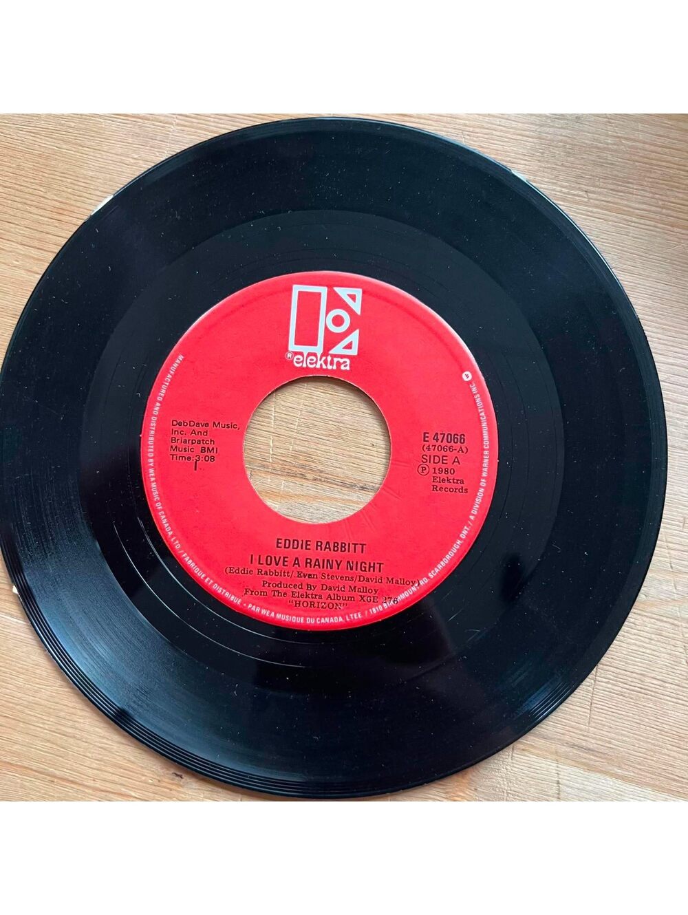 Eddie Rabbitt - I Love a Rainy Night/Short Road to Love 45rpm VG+ R10
